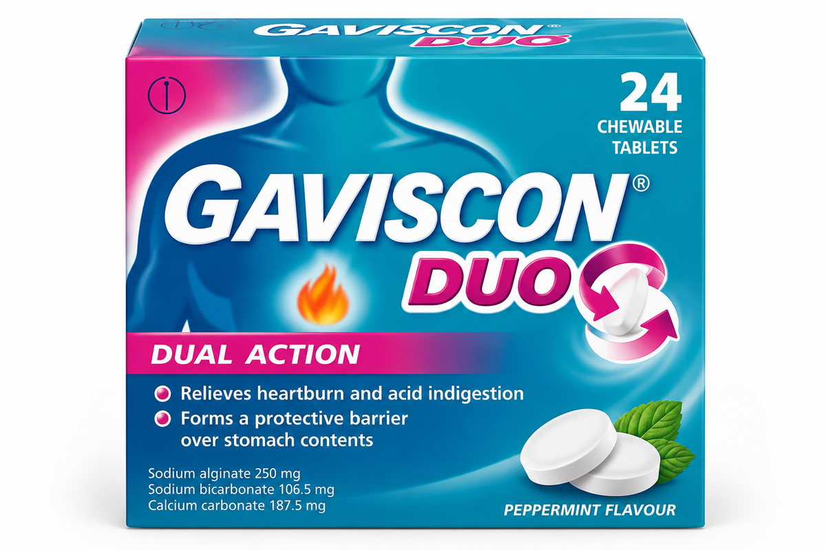 Comprimidos mastigáveis Gaviscon Duo