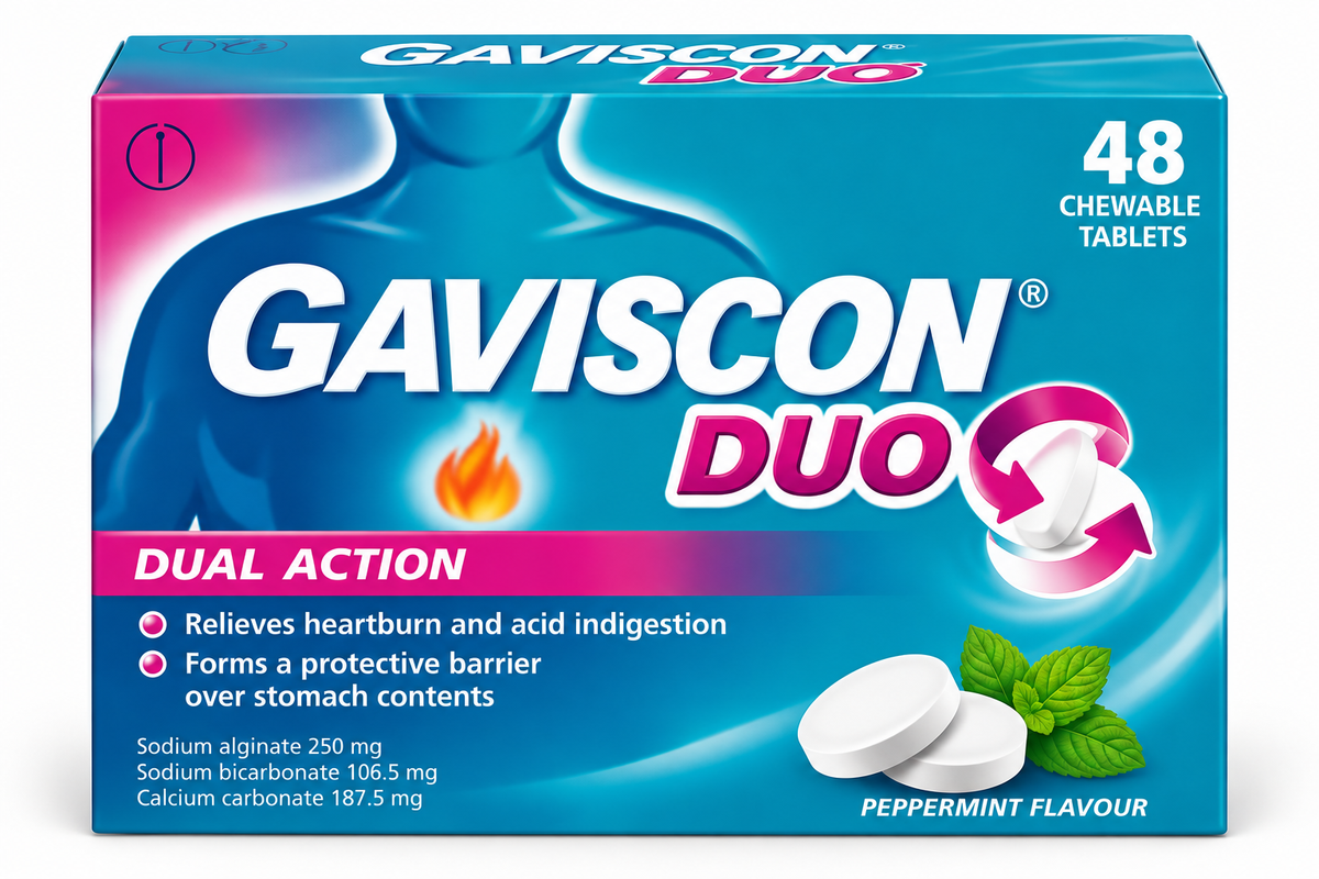 Comprimidos mastigáveis Gaviscon Duo